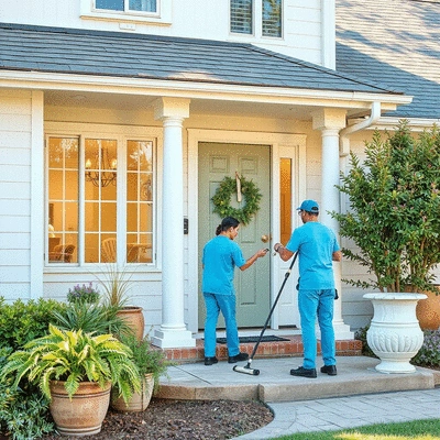 Cleaning services in action