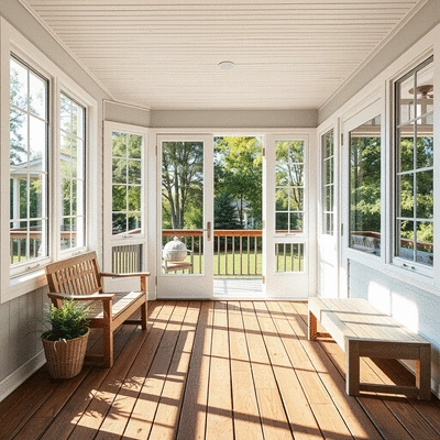 Clean windows and well-maintained deck